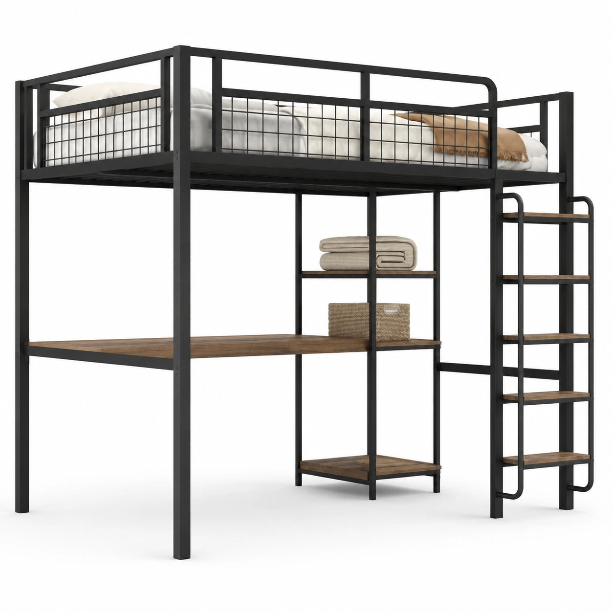 lit-mezzanine-multifonction-140x200-cm-avec-bureau-et-etageres-noir-fkhetx6895ei